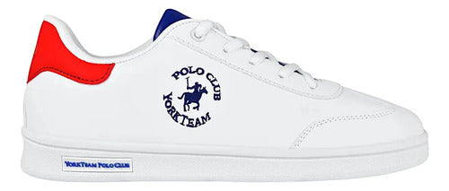 Tenis Polo Club York Team Jov004bco Comodo Original Moda Blanco Lisa 24.5 Mx