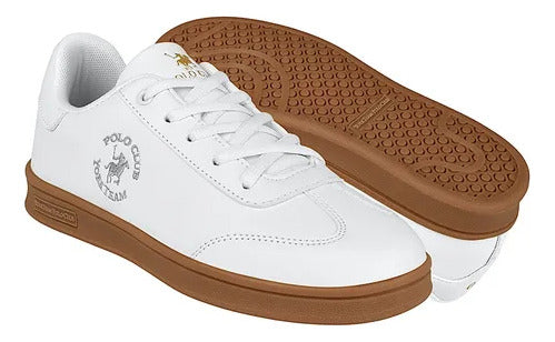 Tenis Polo Club York Team Jov116bco Comodo Original Moda Blanco Lisa 25 Mx