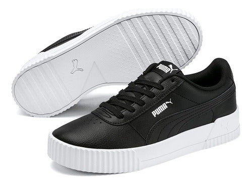 Tenis Puma Carina 2.0 38584905 Comodo Original Moda Negro Lisa 22.5 Mx