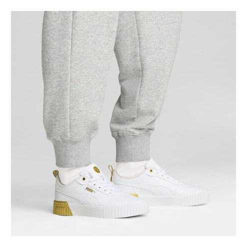 Tenis Puma Carina 2.0 Metallic Dream 39749101  Original Moda Blanco Lisa 22 Mx