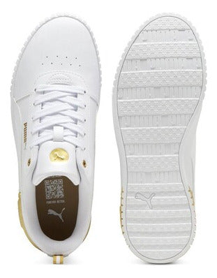 Tenis Puma Carina 2.0 Metallic Dream 39749101  Original Moda Blanco Lisa 22 Mx