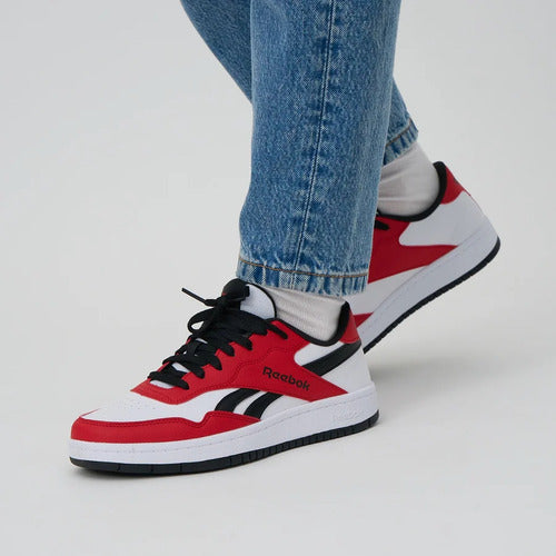 Tenis Reebok Bb 1000 Caballero 100213008 Comodo Orig Moda White/vectorred/black Liso 27.5 Mx