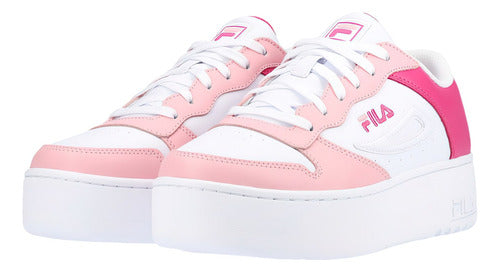 Tenis Fila Fx-115 Mujer 5cm02152152 Comodo Original Moda Blanco Lisa 24.5 Mx