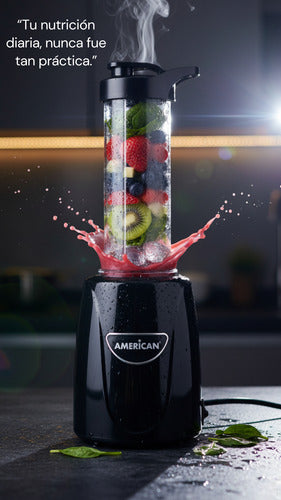 Procesador Licuadora Vaso Sport Portátil 9404 Negro