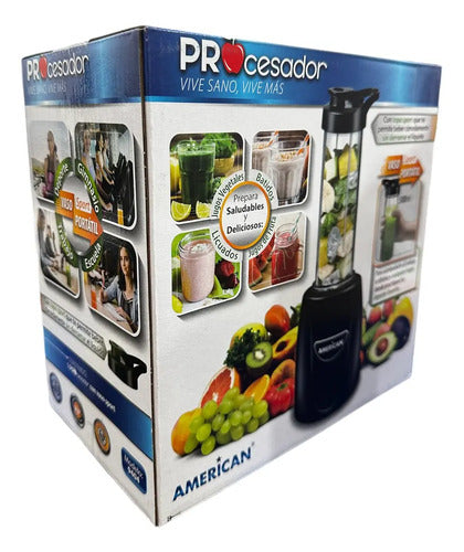 Procesador Licuadora Vaso Sport Portátil 9404 Negro