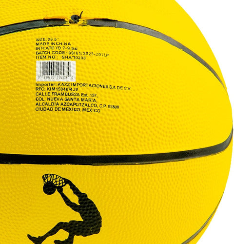 Balón De Basquetbol Shaq Color Amarillo Shaq0208 Original Amarillo