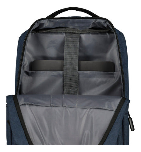 Mochila Charly Azul 8068152420 Original Moda Azul Oscuro Liso
