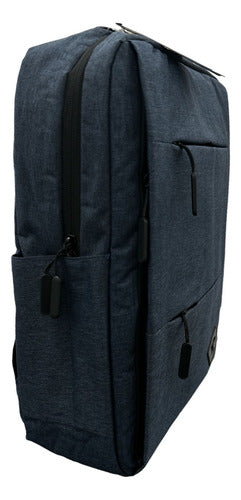 Mochila Charly Azul 8068154420 Original Moda Azul Oscuro Liso