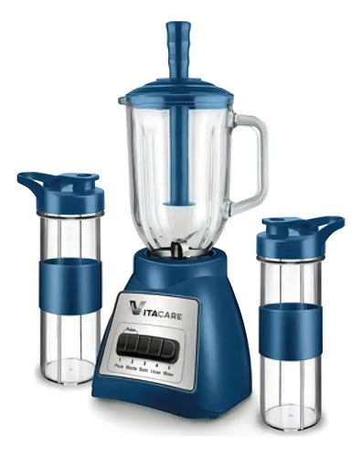 Nutri Procesador Familiar Vitacare 4 Vasos Sport Color Azul