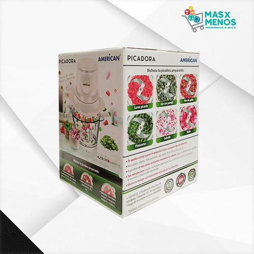 Picadora De Alimentos American 9501 1.8 Lt 4 Cuchillas Color Blanco