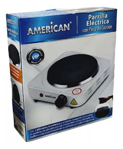 Parrilla Eléctrica  Blanca American 1000w 6186 Original Blanco