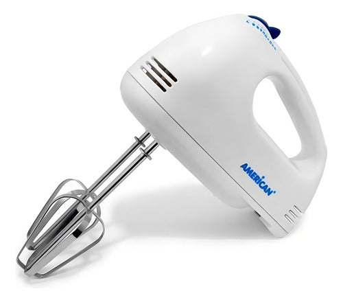 Batidora De Mano American 9975 Blanca 7 Velocidades Acero Inoxidable Blanco 60 Hz
