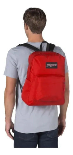 Mochila Jansport Superbreak Unisex Moda Urbana Rojo Lisa
