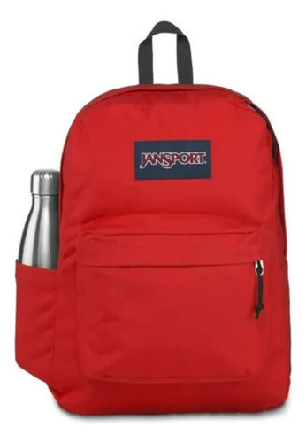 Mochila Jansport Superbreak Unisex Moda Urbana Rojo Lisa