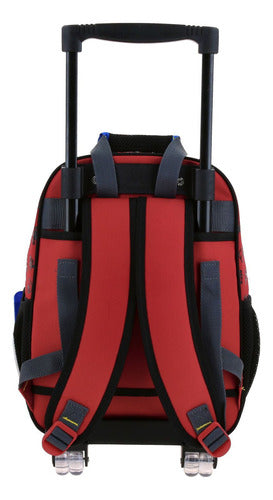 Mochila Chica Con Ruedas Chenson Mario Bros Bowie Negro