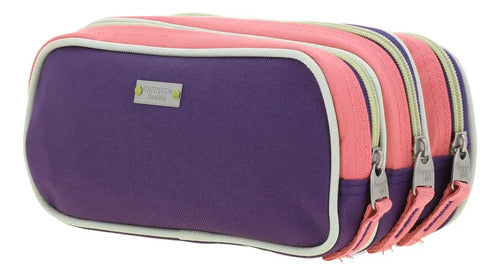 Lapicera Estuche Chenson Happy Girl Clear Multicolor Floreado