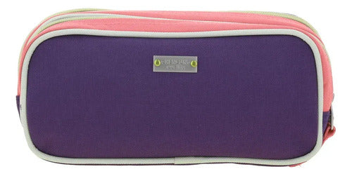 Lapicera Estuche Chenson Happy Girl Clear Multicolor Floreado