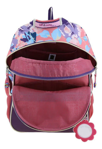 Mochila Chenson Grande Happy Girl Clear Multicolor Estampado