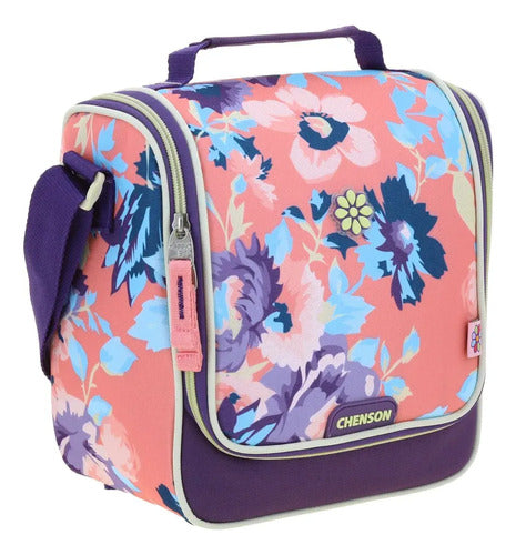 Lonchera Chenson  Happy Girl Clear Multicolor Floreado