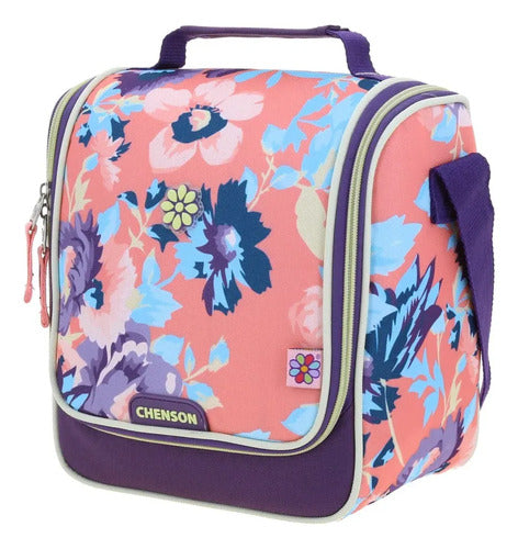 Lonchera Chenson  Happy Girl Clear Multicolor Floreado
