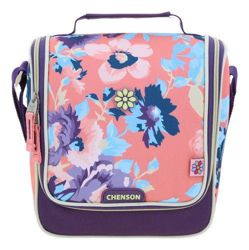 Lonchera Chenson  Happy Girl Clear Multicolor Floreado