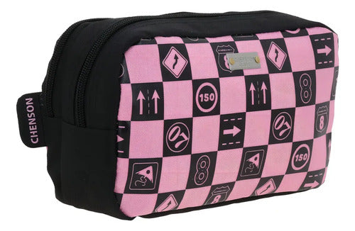 Lapicera Estuche Chenson Mario Bros Gogo Negro Liso