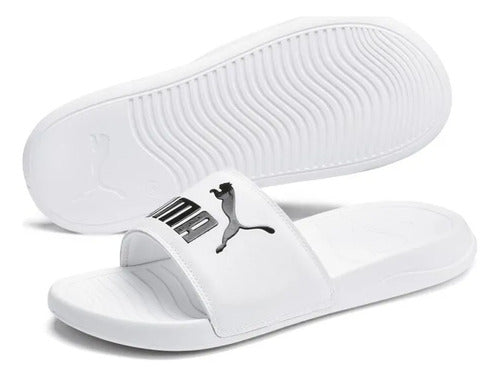 Sandalias Puma Popcat Unisex Ideal Para Uso Diario Blanco Lisa 22 Mx