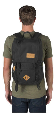 Mochila Jansport Hatchet Color Black Diseño De La Tela Liso
