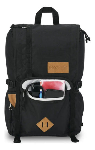 Mochila Jansport Hatchet Color Black Diseño De La Tela Liso