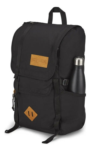 Mochila Jansport Hatchet Color Black Diseño De La Tela Liso