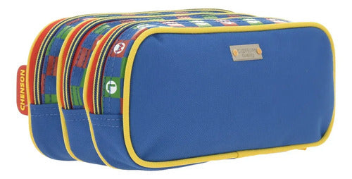 Lapicera Estuche Chenson Luigi Mario Bros Práctica Escolar Multicolor Estampado