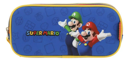 Lapicera Estuche Chenson Luigi Mario Bros Práctica Escolar Multicolor Estampado