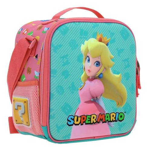 Lonchera Térmica Chenson Mario Bros Princesa Peach Shaw Bicolor Estampado