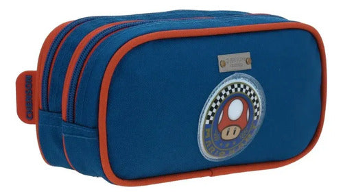 Lapicera Estuche Escolar Chenson Mario Bros Brife Bicolor Lisa
