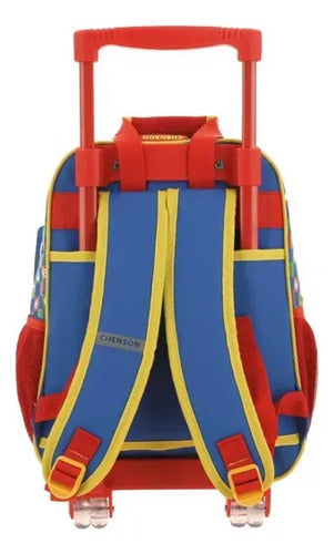 Mochila Chenson Ruedas Mediana Escolar Mario Bros Armin Azul Mb65970-9