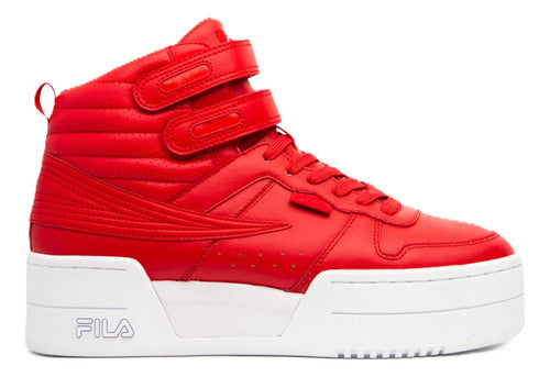 Tenis Fila F-14 Lifted Dama Moda Chuncky Rojo Lisa 24 Mx