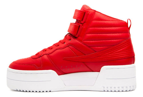 Tenis Fila F-14 Lifted Dama Moda Chuncky Rojo Lisa 24 Mx