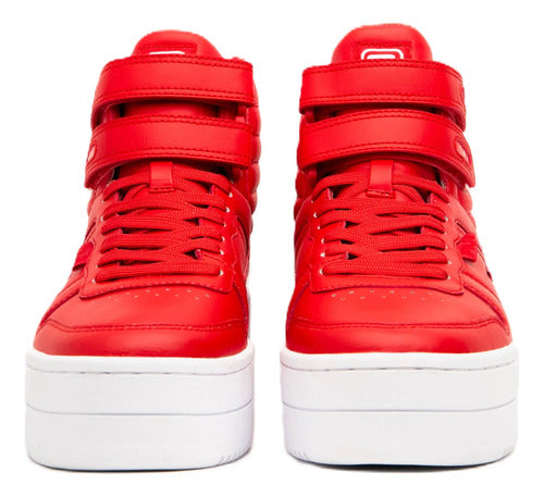 Tenis Fila F-14 Lifted Dama Moda Chuncky Rojo Lisa 23 Mx