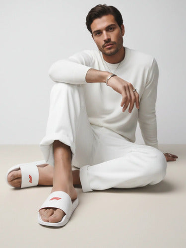 Sandalias Puma F1 Leadcat 2.0 Caballero Ultra Confortables Blanco Lisa 26 Mx