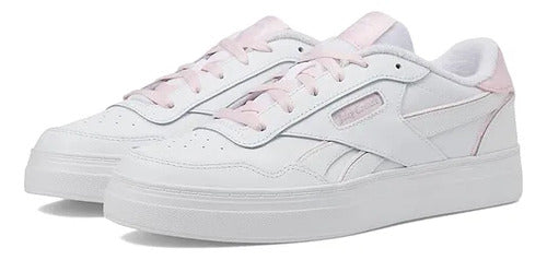 Tenis Reebok Court Advance Bold Dama Moda Actual Blanco Lisa 24.5 Mx