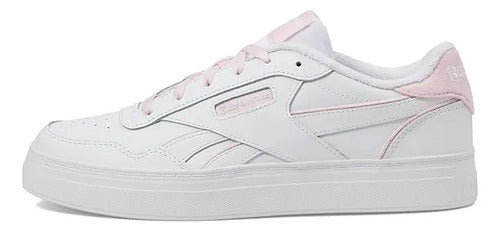 Tenis Reebok Court Advance Bold Dama Moda Actual Blanco Lisa 24.5 Mx