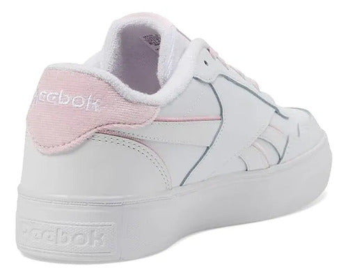 Tenis Reebok Court Advance Bold Dama Moda Actual Blanco Lisa 26.5 Mx