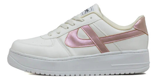 Tenis Panam Para Dama Urban Style  Moda En Tendencia Bicolor Lisa 25 Mx