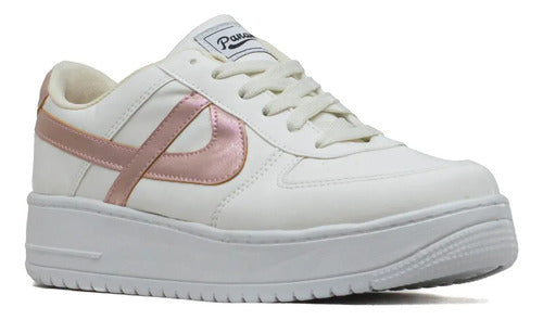 Tenis Panam Para Dama Urban Style  Moda En Tendencia Bicolor Lisa 25 Mx