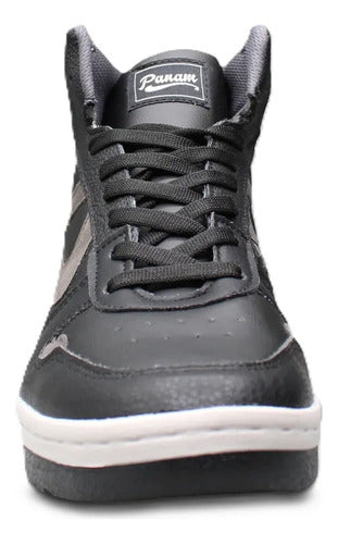 Tenis Bota Panam Topaz Indomable Unisex  Estilo Urbano Negro/gris Lisa 26 Mx