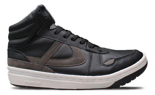 Tenis Bota Panam Topaz Indomable Unisex  Estilo Urbano Negro/gris Lisa 26 Mx