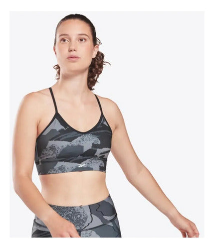 Top Reebok Wor Aop Tri Back Brtop Super Confortable Multicolor Lisa S