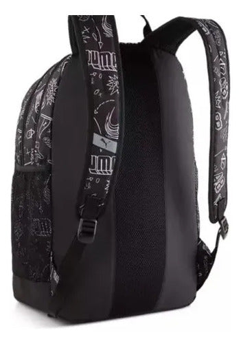 Mochila Puma Academy Backpack Unisex Print Casual Escolar Negro/estampado Lisa