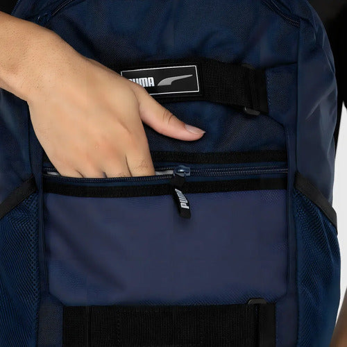 Mochila Puma Deck Backpack 07919108 Casual Urbana Azul Marino Lisa