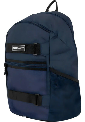 Mochila Puma Deck Backpack 07919108 Casual Urbana Azul Marino Lisa